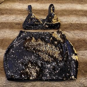 🔥🔥Black/Gold Sequin Set🔥🔥